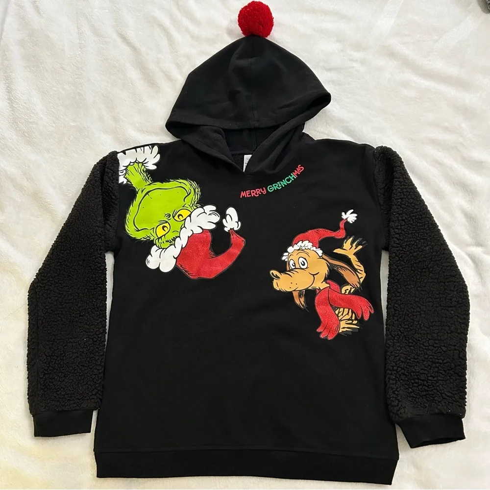 Dr. Seuss Black Grinch and Max Holiday Sweater - Picture 1 of 8